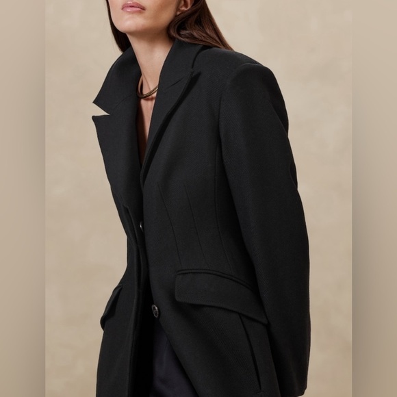 Banana Republic Black Women's Coat - Picture 4 of 11